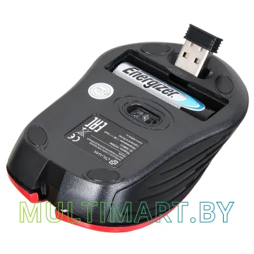 Мышь Oklick 545MW (черный/красный) картинка 6